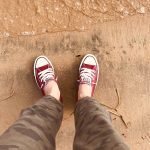 sneakers at beach