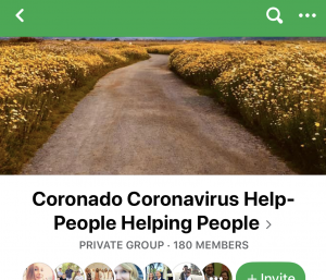 Coronado facebook group for Coronavirus help