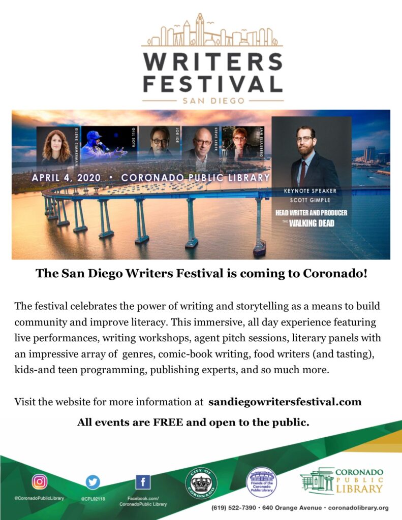 The San Diego Writers Festival is Coming To Coronado! Coronado Times