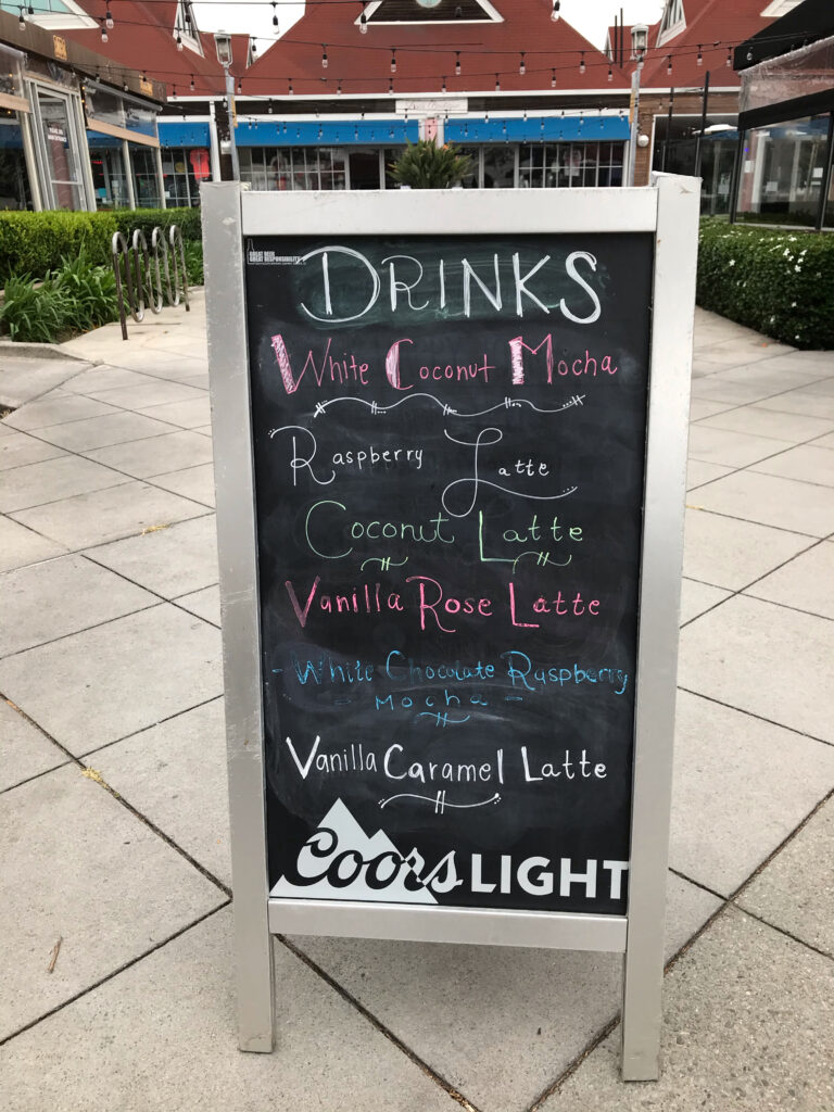 Coronado Coffee Company drink menu - Coronado Times