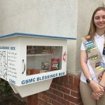 Emily Mowry with finished Blessing Box