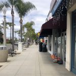 Orange Ave sidewalk retail empty