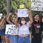 2020-06-02 BLM demonstration glorietta fourth signs