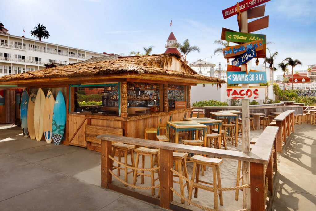 Beach and Taco Shack at Hotel del Coronado