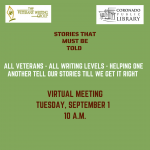 veterans writing group September