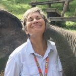 Cyndee DuMontier with elephant