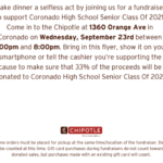 Chipotle senior class fundraiser