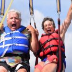 Tom & Cyndee DuMontier parasailing