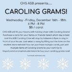 chs asb caroling grams