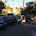 golf carts on parade