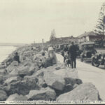 Ocean Boulevard rock wall 1924. Coronado Historical Association Collection