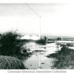 Ocean Blvd after storm 1905. Coronado Historical Association Collection.