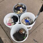 Rotarians at Work Day beach clean up trash