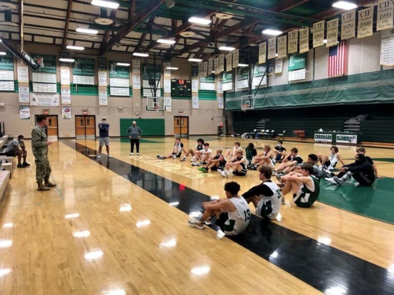 Naval Commander Speaks To CHS Boys Basketball Team - Coronado Times