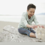 woman streching Sharp image