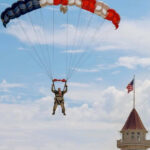 Tom Rice Parachuting Over the Del