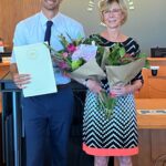 City Council ~ Mayor and Sue Gillingham with flowers