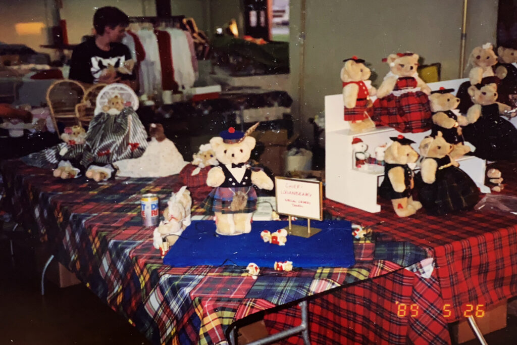 At a Loganbearies event booth in 1989.