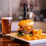 Liberty Call burger and tater tots