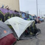 unhoused homeless tents