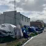 unhoused homeless tents