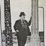 lampposts illustration with man