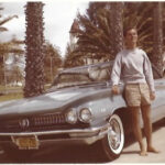 1960 with friend’s car, Hotel Del Coronado in the background