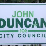 Council 2022 election sign john Duncan