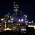 USS Lincoln at night