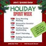 holiday spirit week at John D Spreckels Center