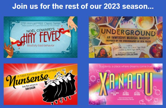 Coronado Playhouse 2023 season