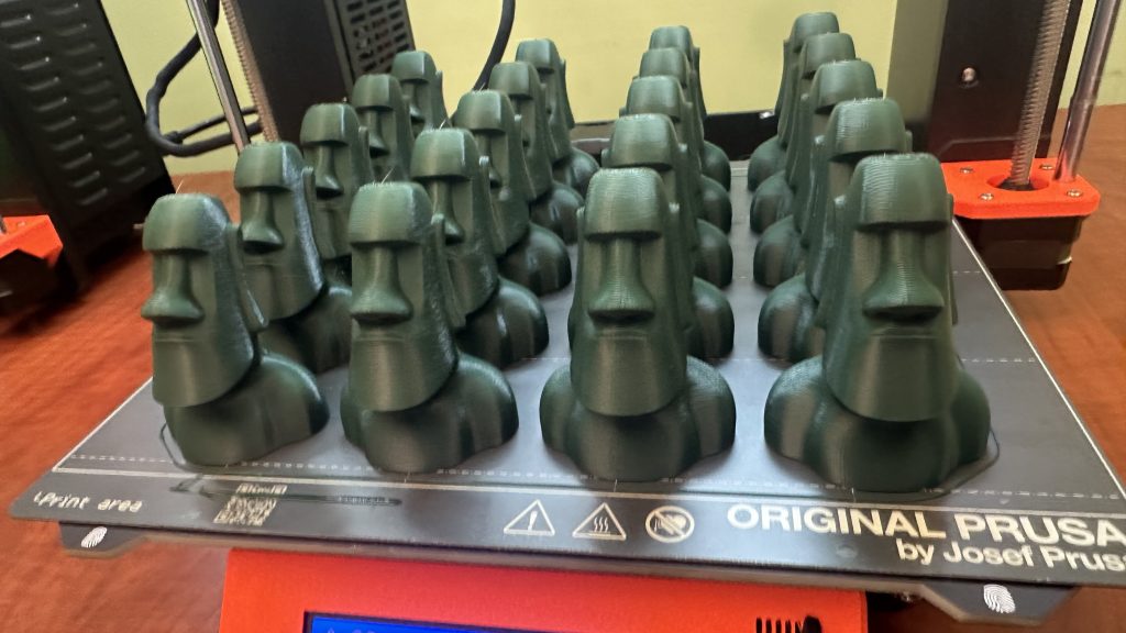 The Tiki is one of the first things printed using the new robotics 3D printing Lab.