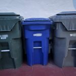 EDCO recycling and trash bins