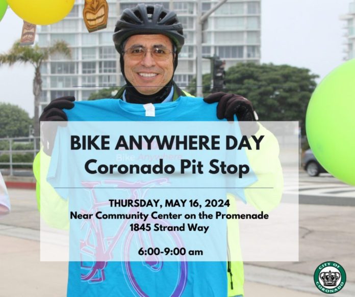 "Bike Anywhere Day" Coronado Pit Stops May 16 Coronado Times