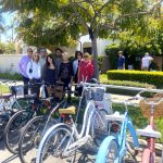 Crew with bikes Mothers Day home tour