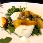salad burrata peaches