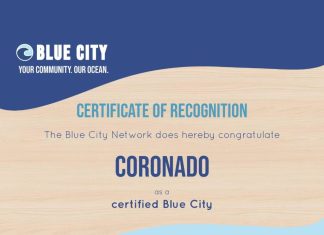 Coronado recognized as a Blue City, Ocean Champion
