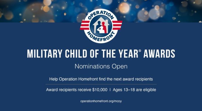 Military Child of the Year Awards nominations open through Dec. 2