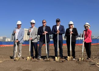 Ceremonial groundbreaking for new waterfront restaurant at Ferry Landing
