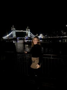 Emma Schwartz Lara in front of Tower Bridge in London. Photo submitted by Emma Schwartz Lara.