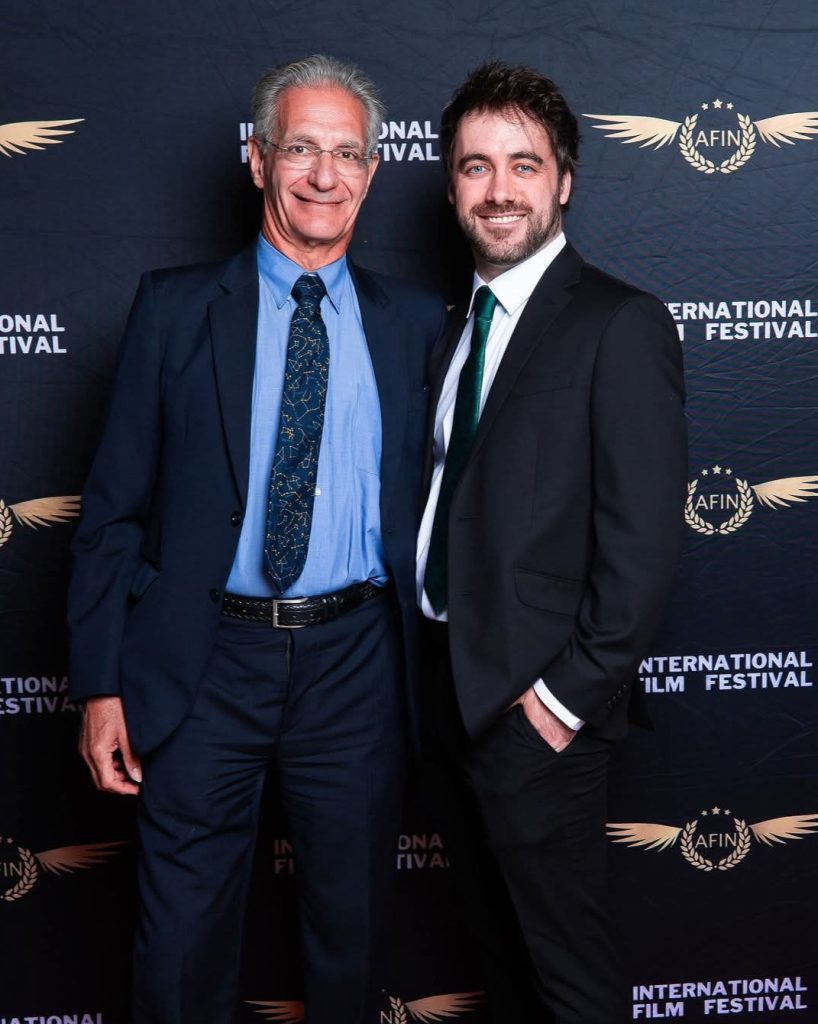 Michael with his dad, Enrique Silberblatt, at the AFIN Film Festival. Photo submitted by Michael Silberblatt.
