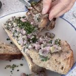 Tartare and Bone Marrow appetizer at George’s at the Cove