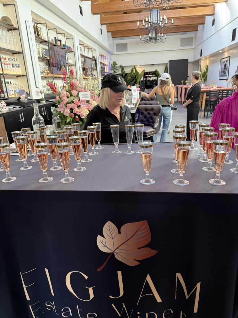 Bev Burroughs at Figjam wine event. Bev Burroughs at Figjam wine event.