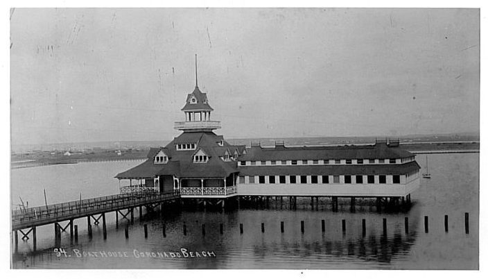 The boathouse. 1889. Coronado Historical Association Collection.