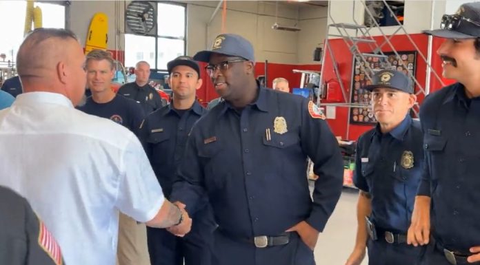 Sudden cardiac arrest survivor reunites with Coronado first responders and Sharp Memorial staff who saved his life