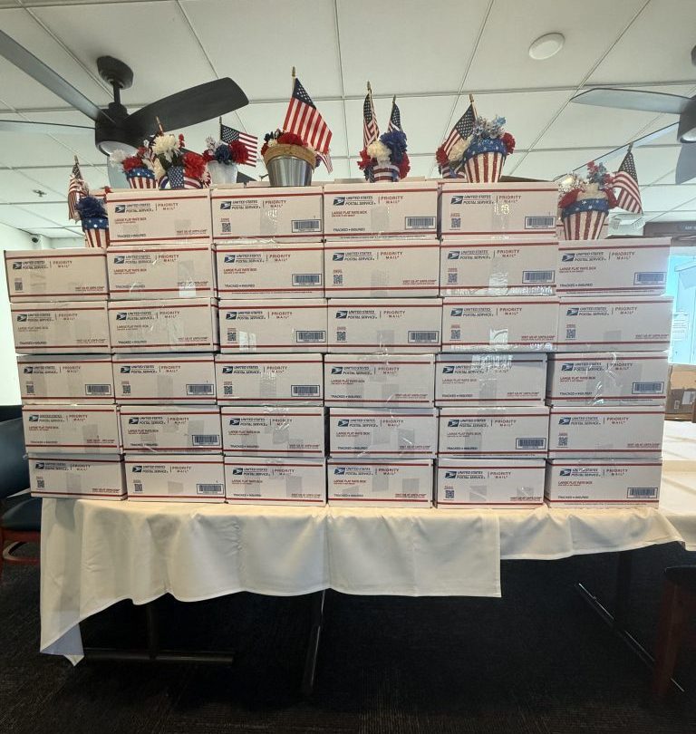 Seventy-Five Gratitude Boxes put together by Coronado Cays Yacht Club are seeking a location to support our military.