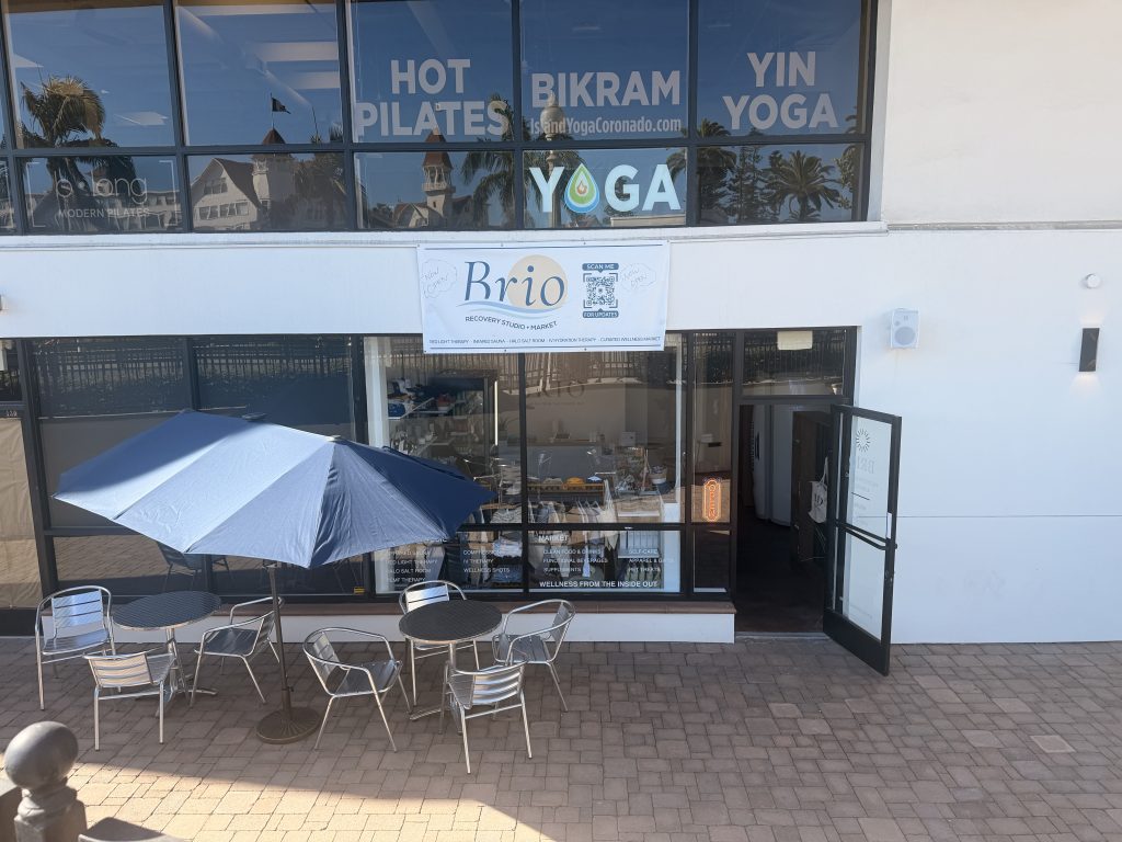 Brio Recovery Studio and Wellness Market has set up at Coronado Plaza, offering community, recovery modalities, and healthy choices.