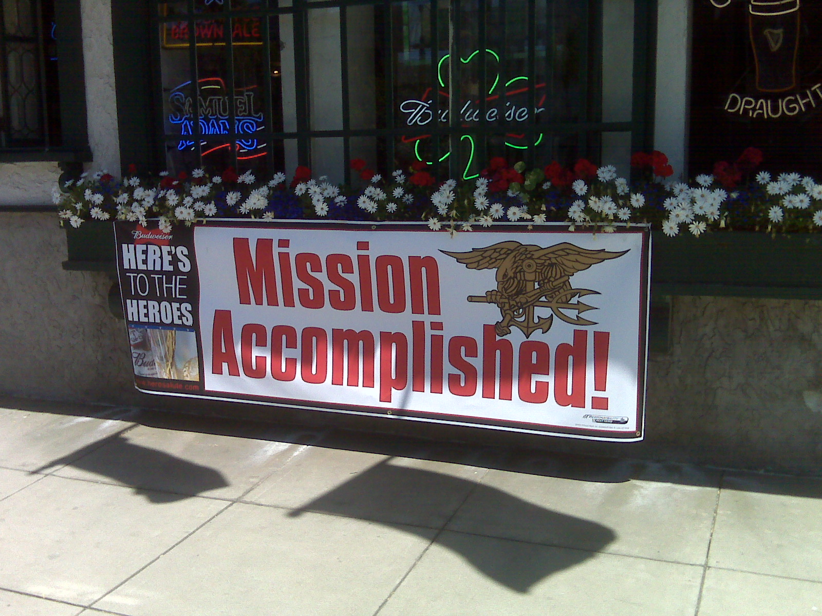 Mission Accomplished Sign Outside of Coronado's Mc P's Irish Bar & Pub | Coronado Times1600 x 1200