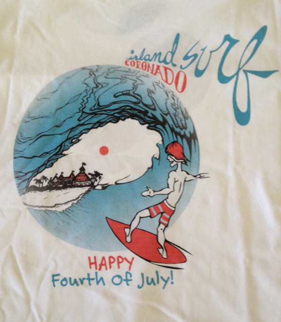 Coronadosurfdesigns Coronado CA 4th of July, Short-Sleeve T-Shirt - XL