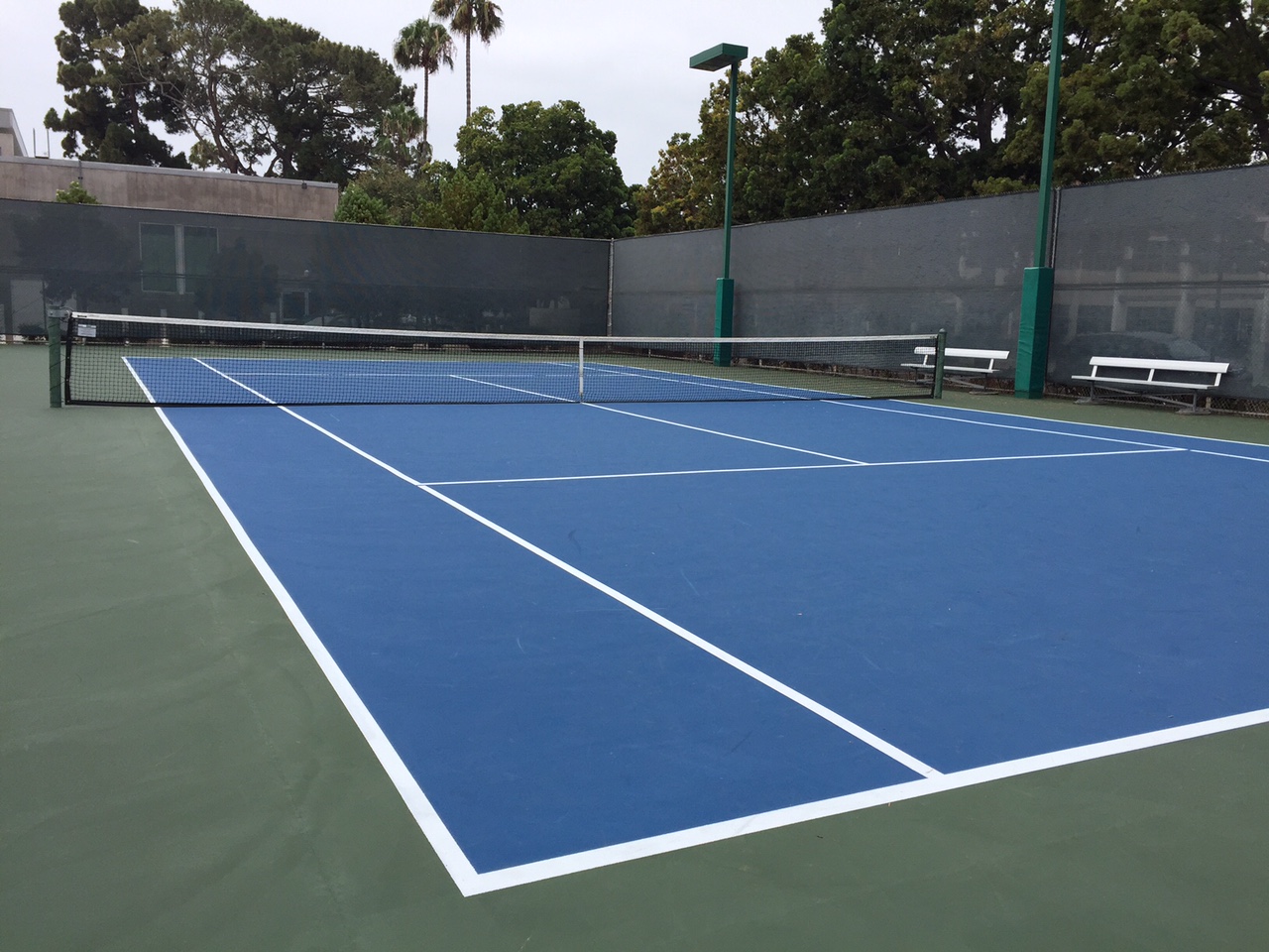Resurfaced Library Tennis Court in 